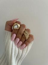 GOLD QUARTZ x CRYSTAL BANDS SET