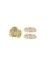 GOLD QUARTZ x CRYSTAL BANDS SET