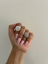 SILVER QUARTZ x CRYSTAL BANDS SET